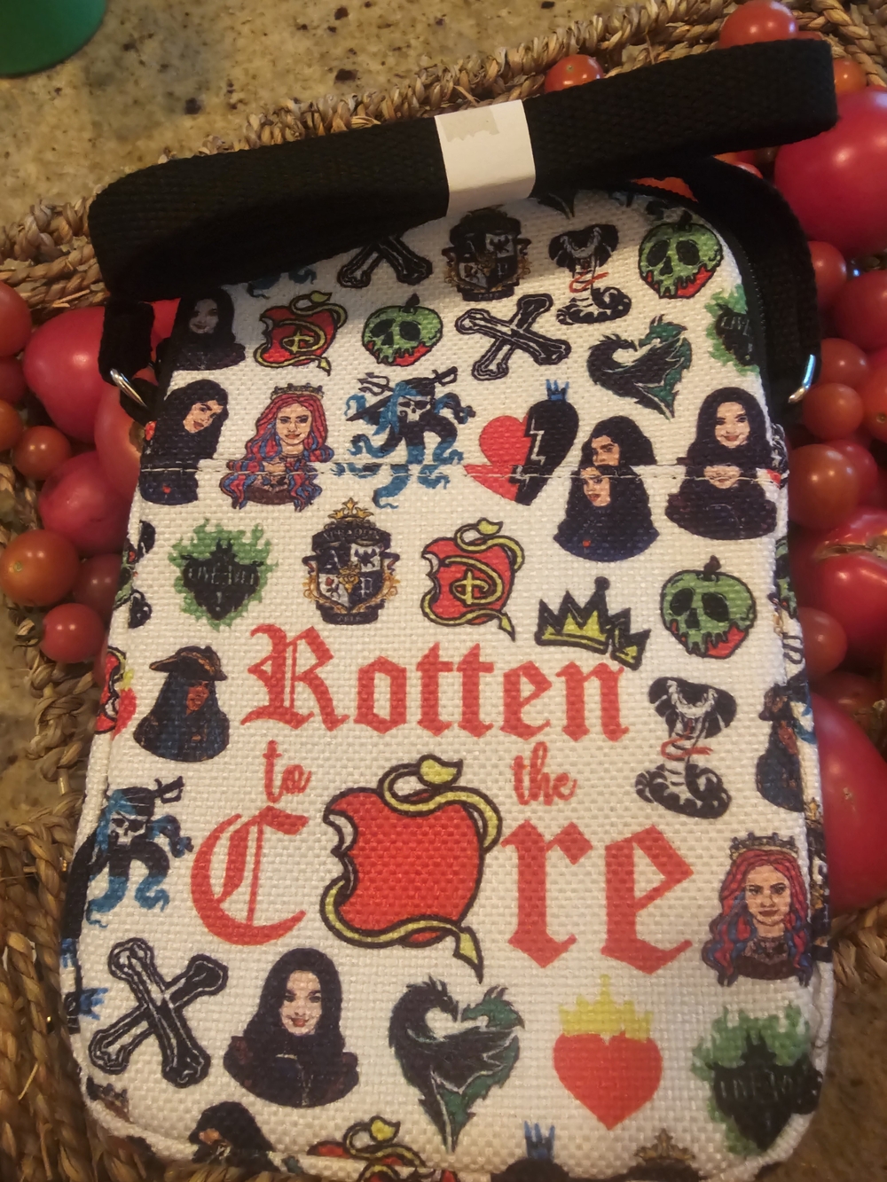 Rotten to the Core White Graphic Crossbody Bag
